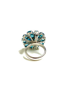 Sterling Silver Blue Zircon Ring