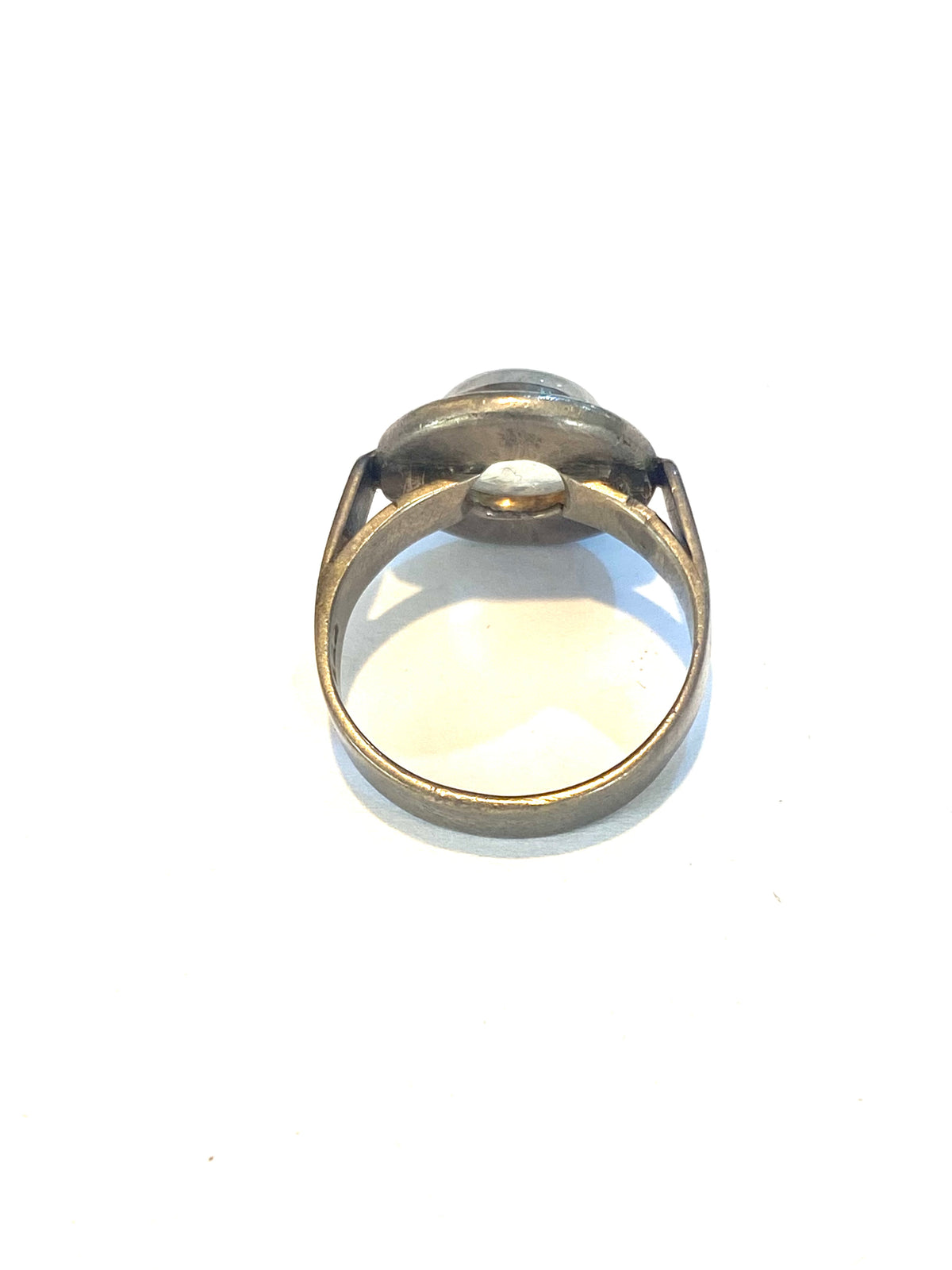 Sterling Silver Round Moonstone Ring