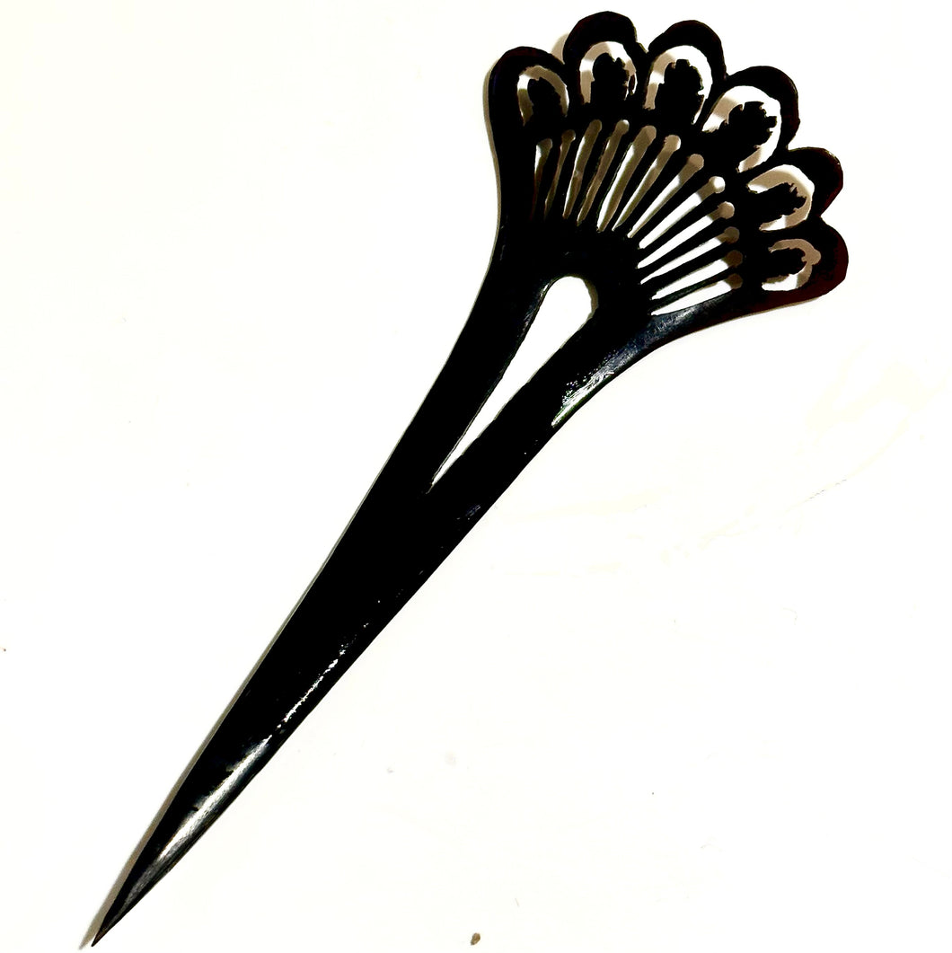 Elaborate Fan Tortoise Shell Hair Pin