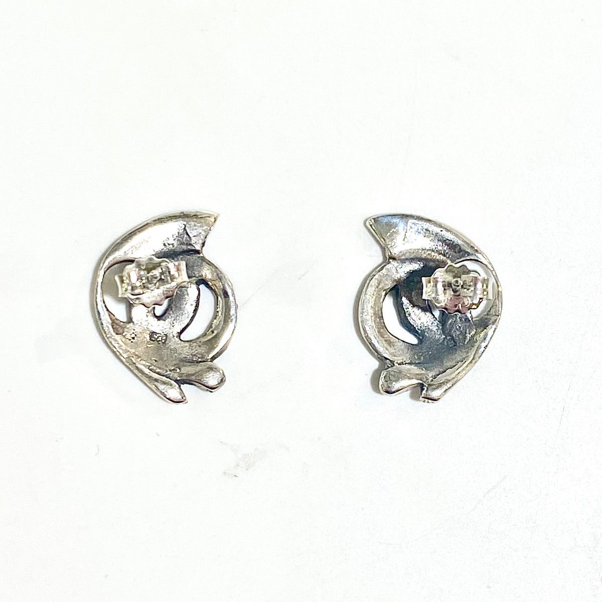 Sterling Silver Marcasite Stud Earrings