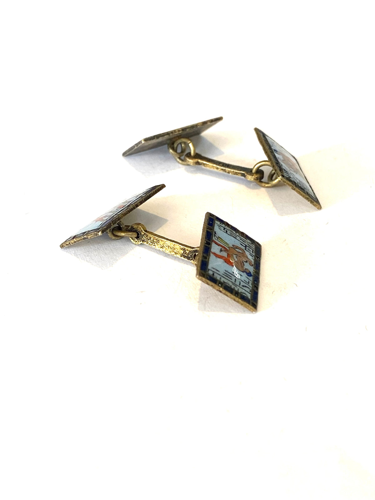 Egyptian Enamel Cufflinks