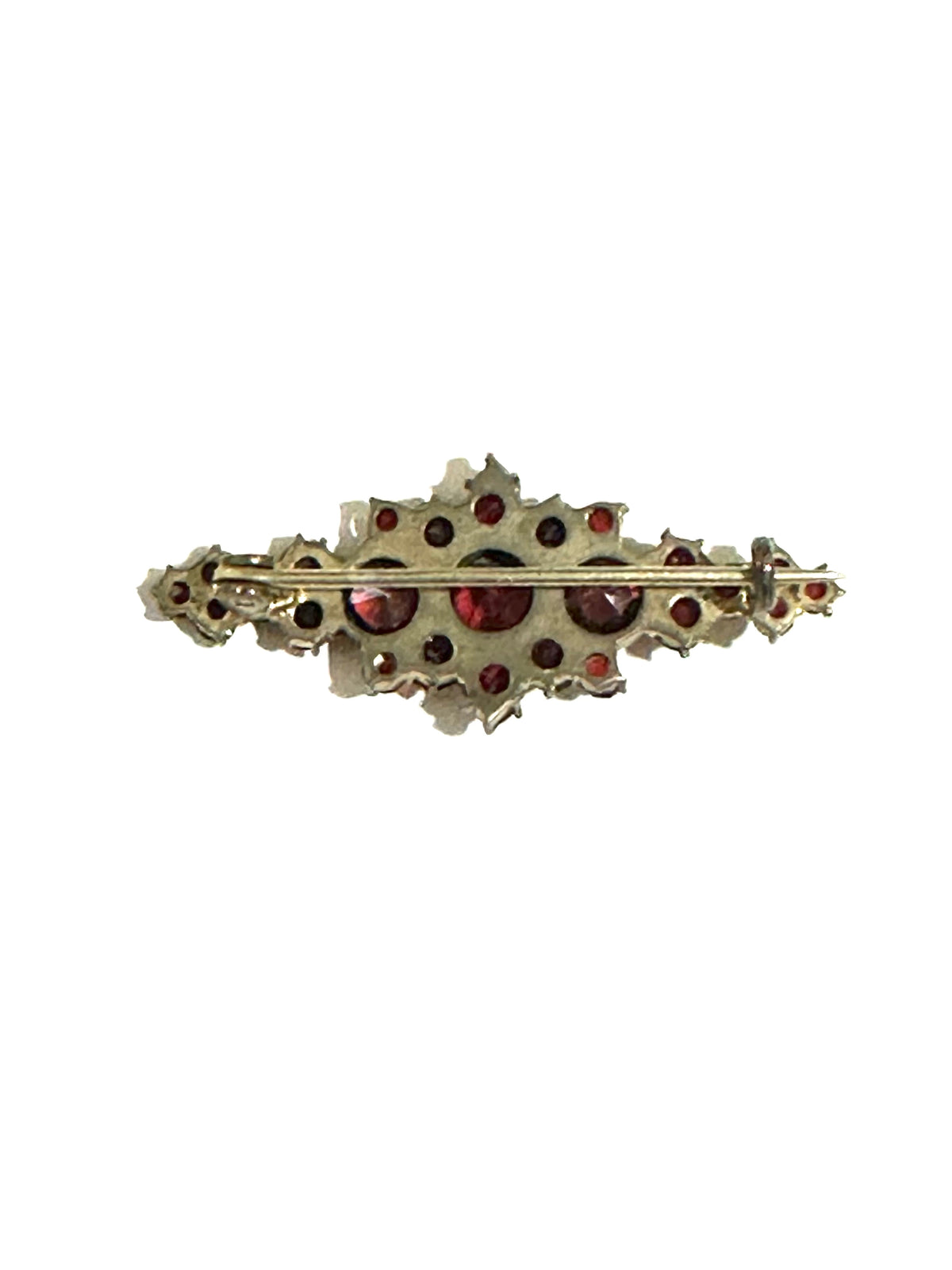 Sterling Silver Garnet Brooch