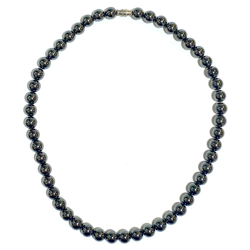 Hematite Beaded Collar Length Necklace