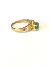 18ct Gold Solid Australian Opal and Diamond Ring