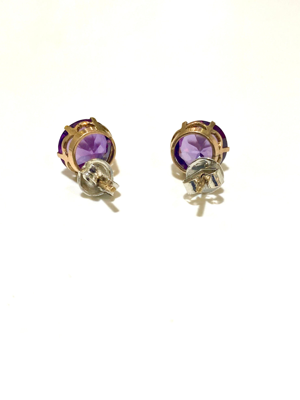 9ct Gold Synthetic Alexandrite Stud Earrings