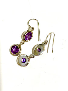 Amethyst Sterling Silver Drop Earrings