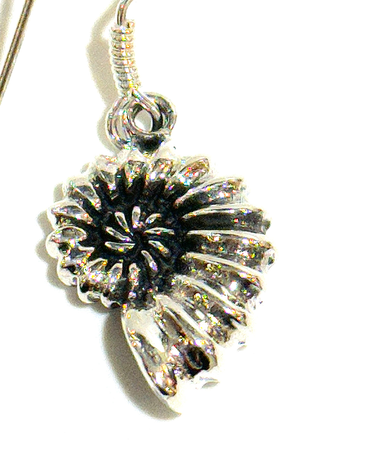 Sterling Silver Shell Drop Earrings