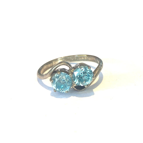 9ct White Gold Zircon Ring