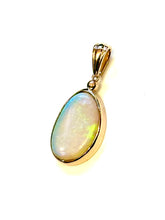 9ct Gold Semi Black Australian Opal Pendant