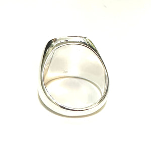 Sterling Silver Men's Labradorite Signet Ring