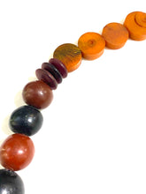 Porcelain and Wood Beaded Necklace