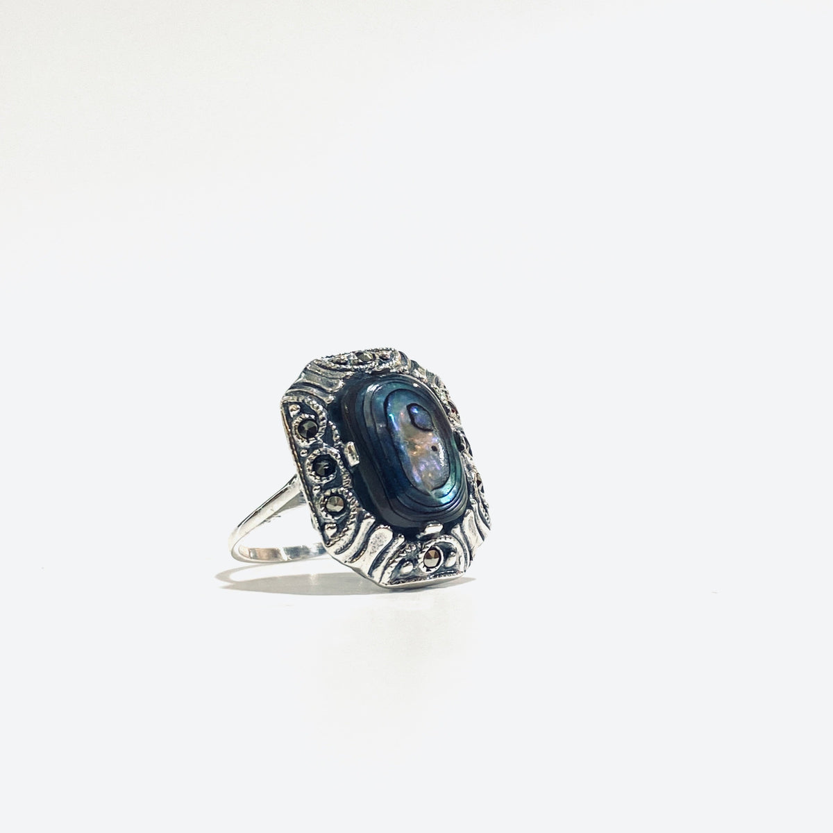 Sterling Silver Paua Shell Ring