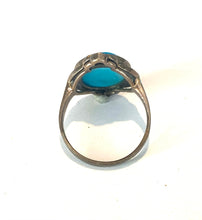 Sterling Silver Turquoise and Marcasite Ring