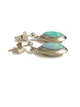 Sterling Silver Andamooka Opal Earrings