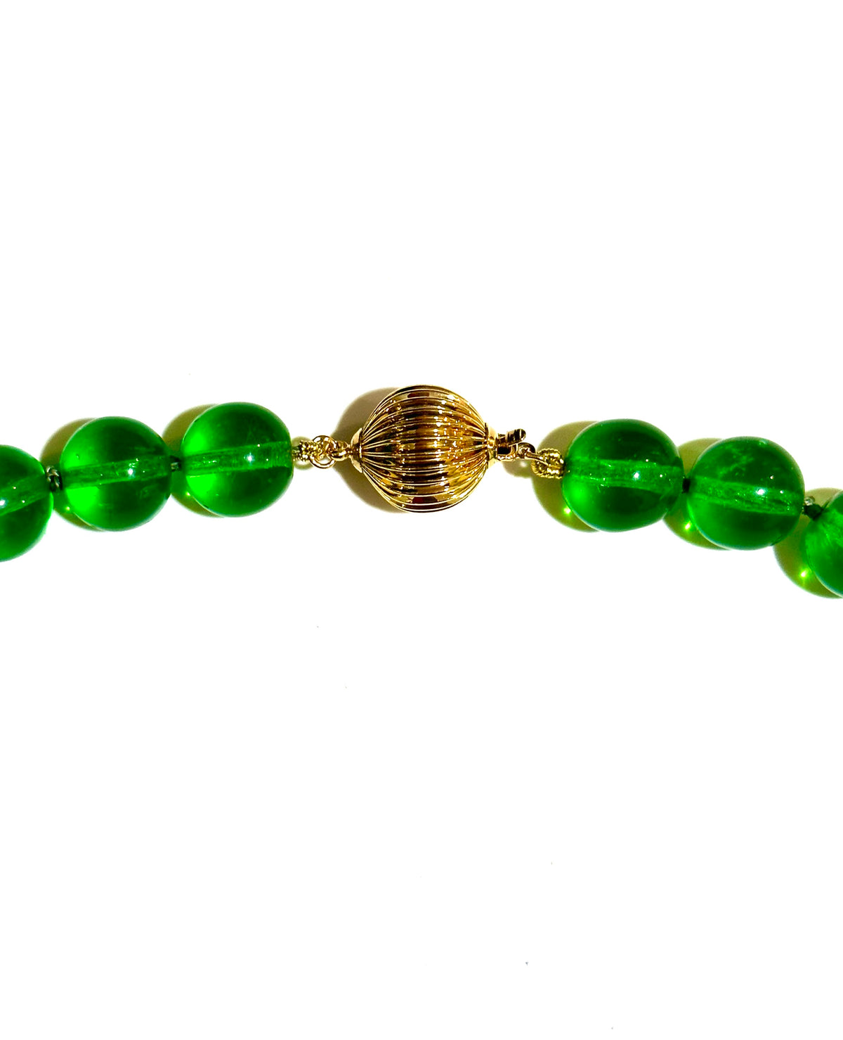 Green Glass Beaded Necklace