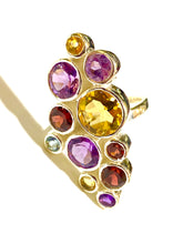 Sterling Silver Multicoloured Gemstone Ring