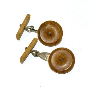 Vintage Wooden Cufflinks