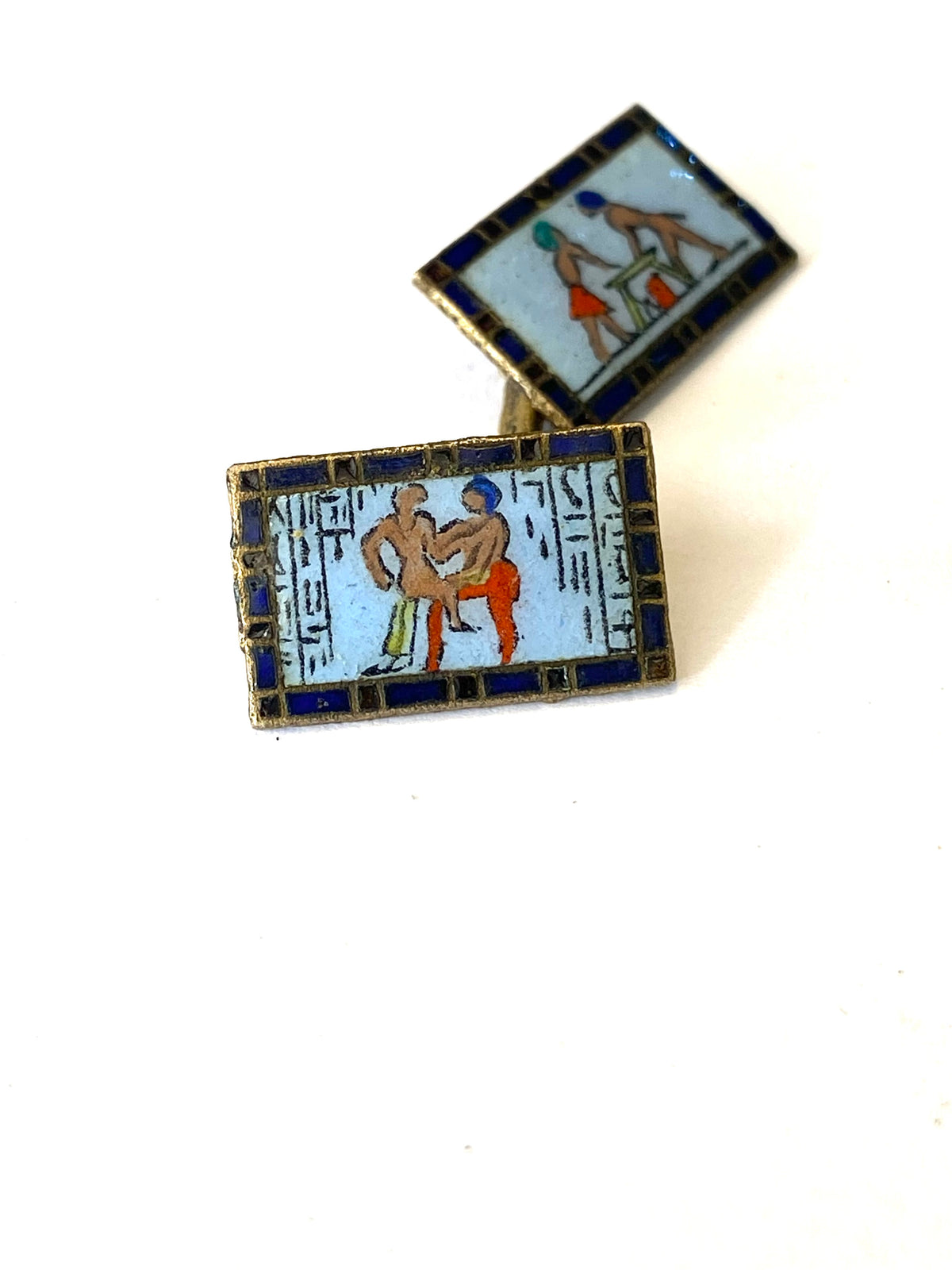 Egyptian Enamel Cufflinks