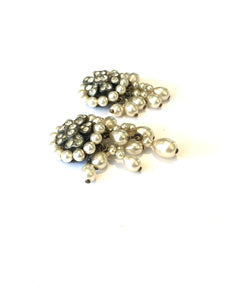 French Vintage Clip On Earrings