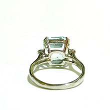 9ct White Gold 6.4ctw Aquamarine and Diamond Ring