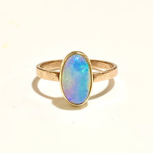 9ct Yellow Gold Natural Australian Opal Ring