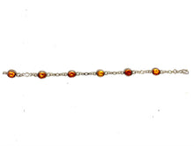 Sterling Silver Mexican Fire Opal Bracelet