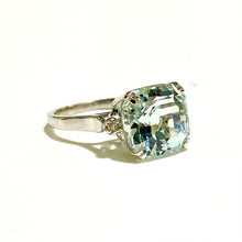 9ct White Gold 6.4ctw Aquamarine and Diamond Ring