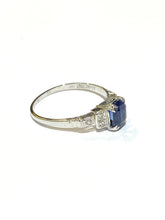 18ct White Gold Sapphire and Diamond Engagement Ring