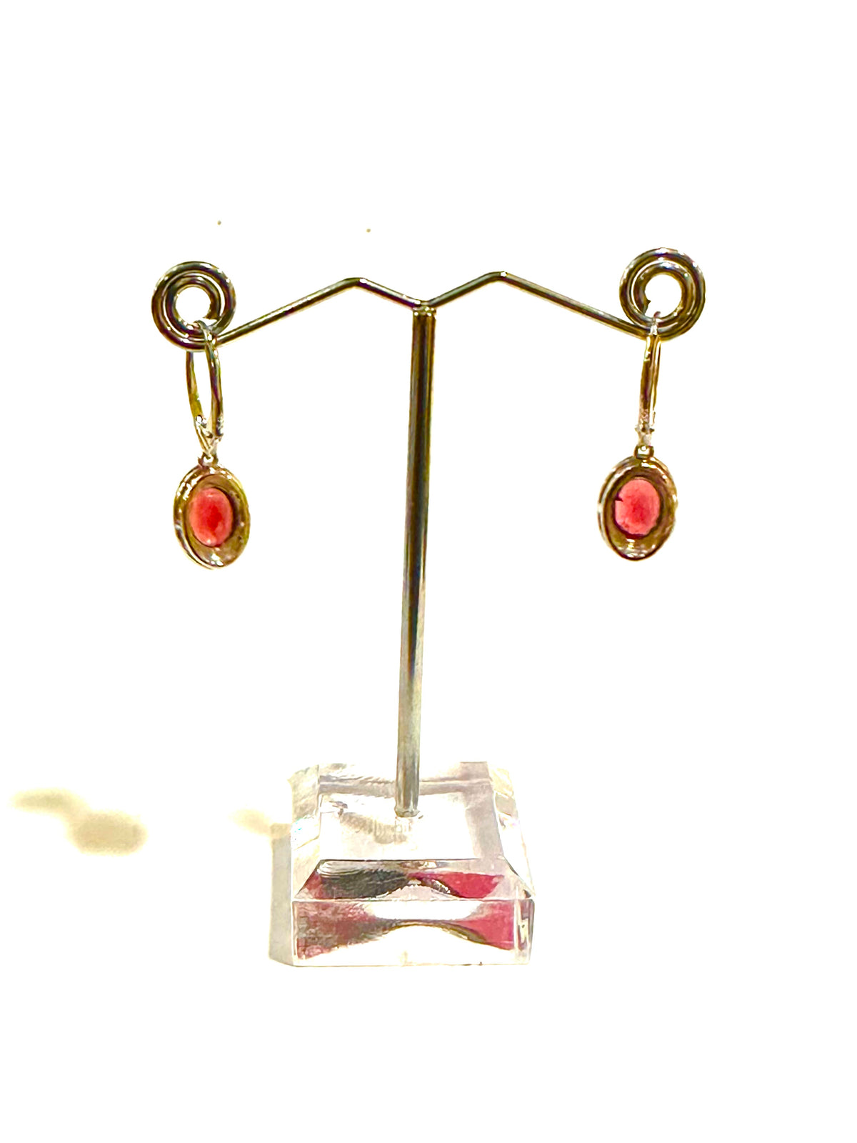 Sterling Silver Rubellite Tourmaline Drop Earrings