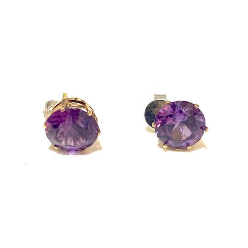 9ct Gold Synthetic Alexandrite Stud Earrings