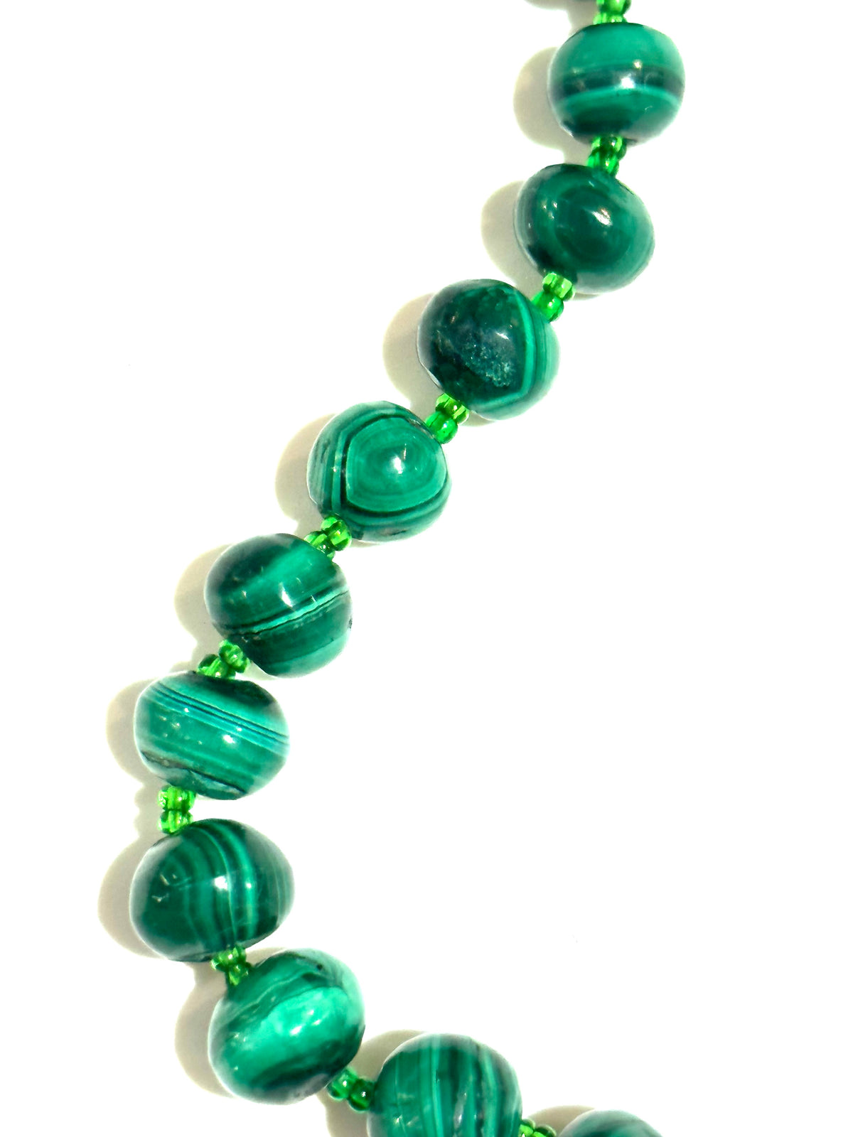 Malachite Graduated Beaded Necklace