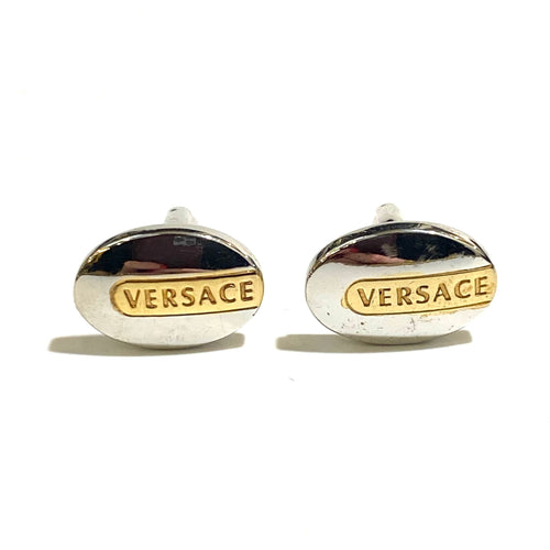 Versace Logo Oval Cufflinks