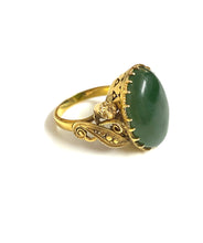 10ct Gold Nephrite Jade Ring