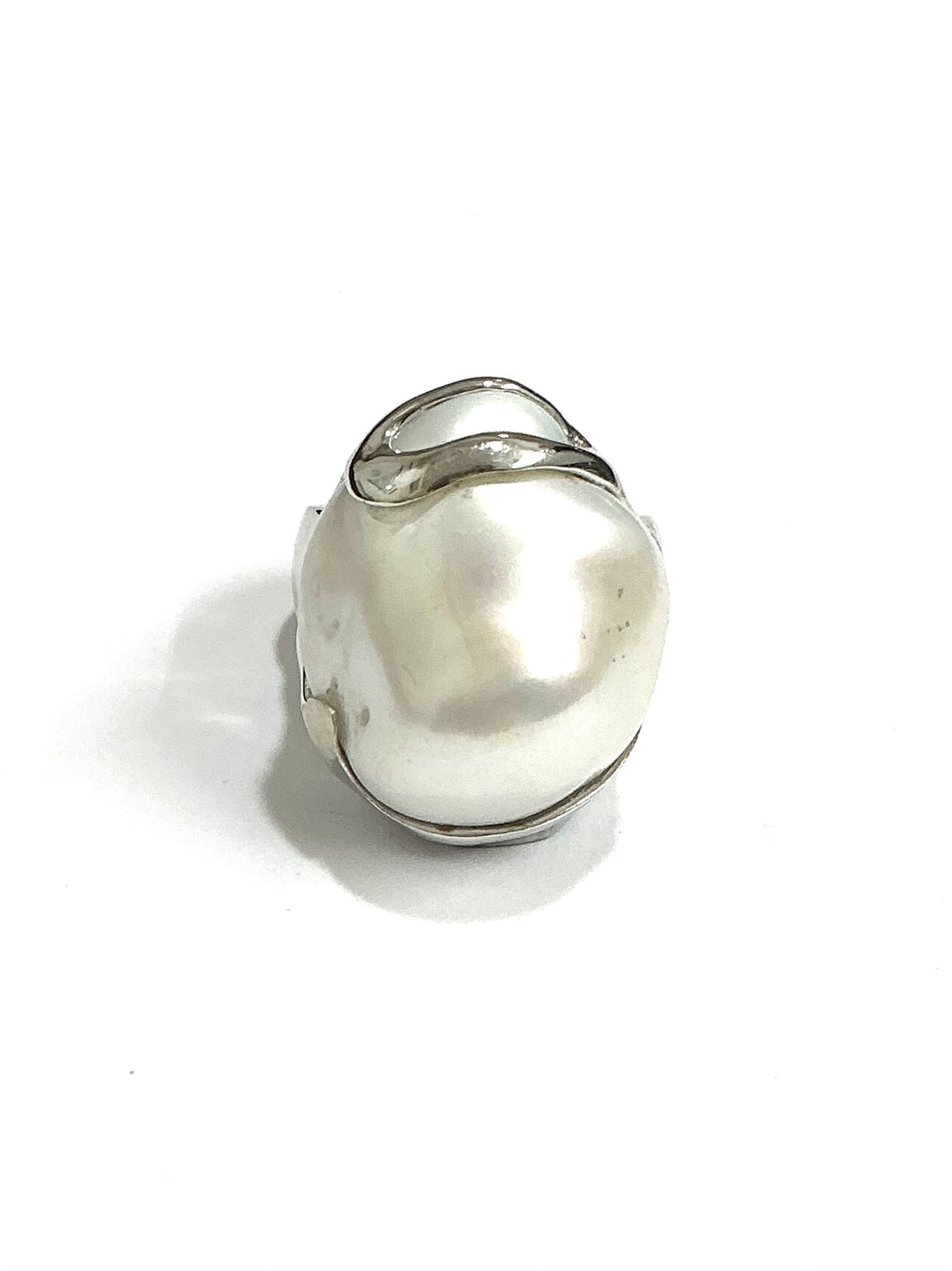 Baroque Pearl Sterling Silver Cocktail Ring