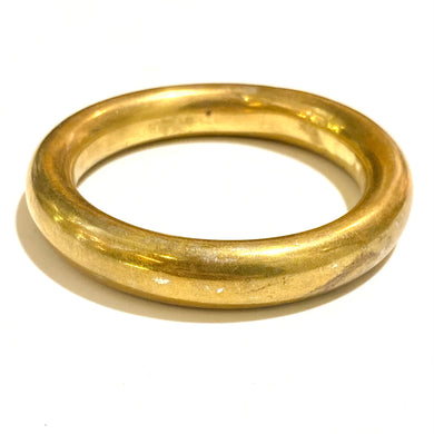 Elliptical Gold Plated Sterling Silver Hollow Bangle