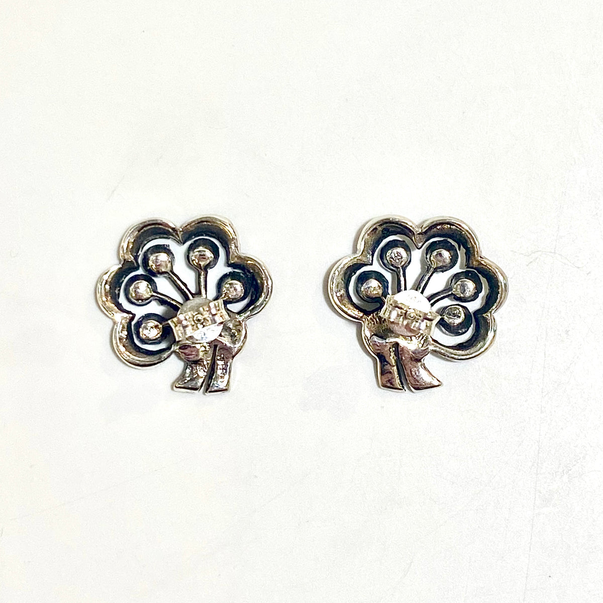 Sterling Silver Marcasite Stud Earrings