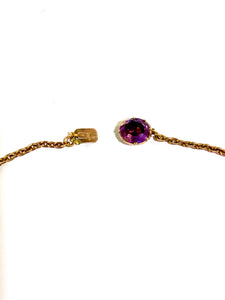 Antique Amethyst Necklace Rose Gold