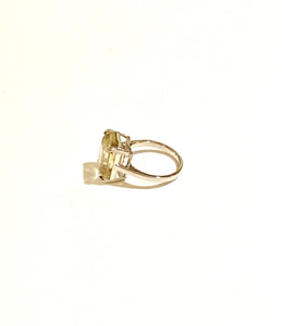 9ct White Gold Citrine Ring