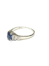 18ct White Gold Sapphire and Diamond Engagement Ring