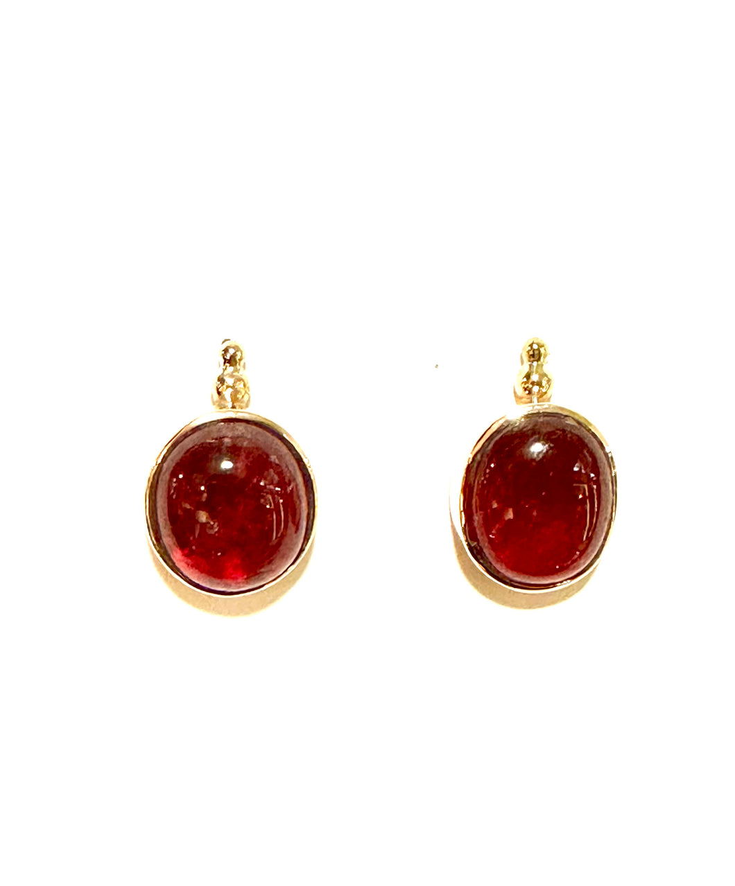 9ct Yellow Gold Rubellite Tourmaline Stud Earrings