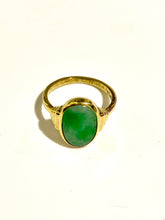 9ct Yellow Gold Bezel Set Jade Ring