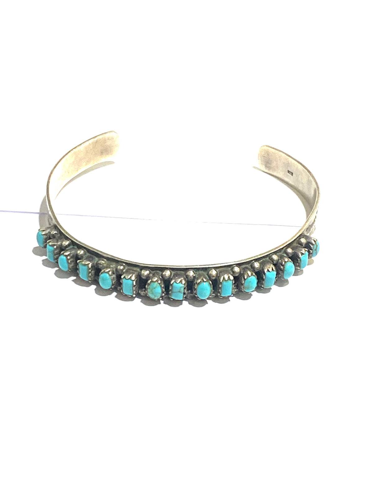 Fine Sterling Silver Turquoise Native American Cuff