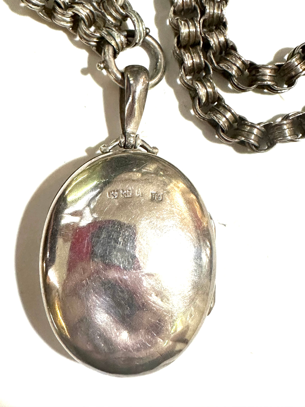 Antique Sterling Silver Chain and Locket