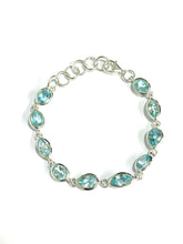 Sterling Silver and Blue Topaz Bracelet