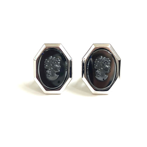 Hematite Cameo Cufflinks