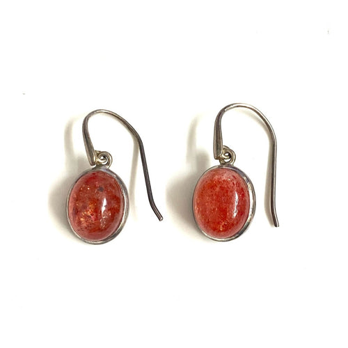 Sterling Silver Sunstone Earrings