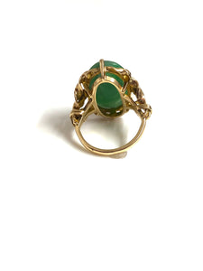 10ct Gold Nephrite Jade Ring