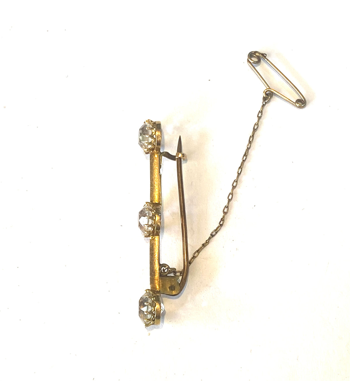 9ct Gold Rock Crystal Brooch