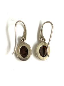 Sterling Silver Hook Drop Opal Earrings