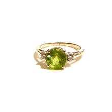 9ct Yellow Gold 1.8ct Peridot & Diamond Ring